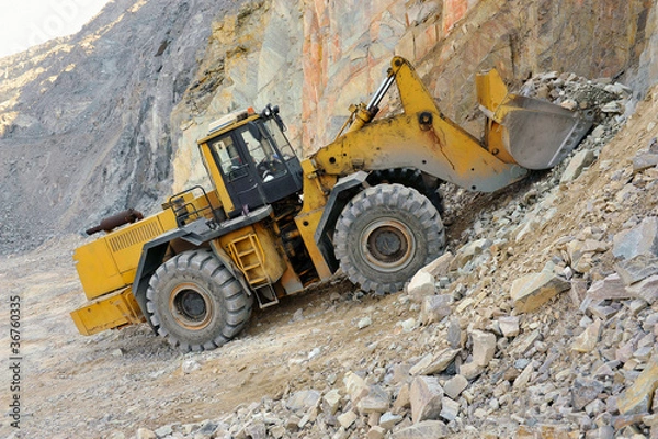 Fototapeta Wheel loader machine