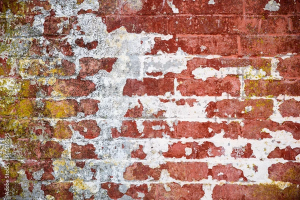 Fototapeta old red brick wall