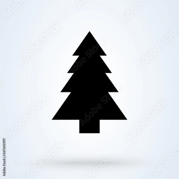 Obraz Forest pine. vector Simple modern icon design illustration.