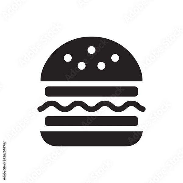 Fototapeta Burger icon vector illustration.