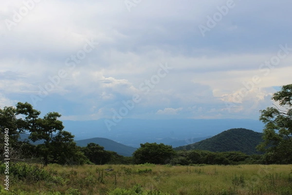 Fototapeta landscape with clouds