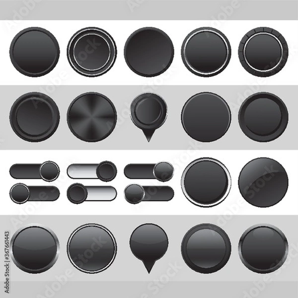 Fototapeta collection of button template