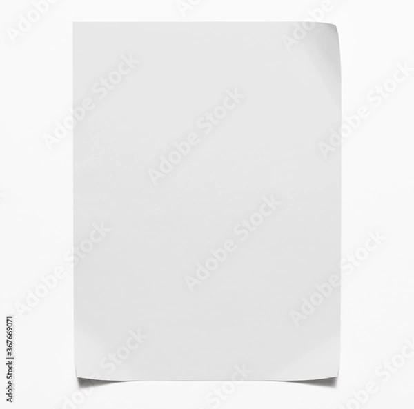 Fototapeta sheet of paper isolated on white
