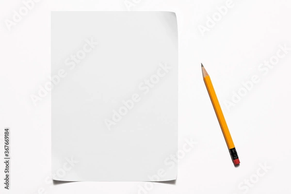 Fototapeta sheet of paper isolated on white
