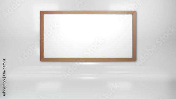 Fototapeta Photo frame on white wall.