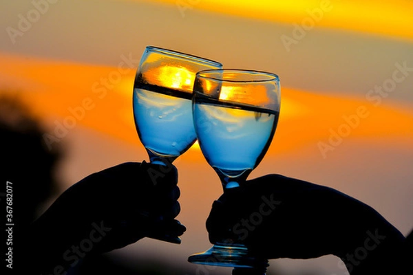 Obraz 夕日に乾杯