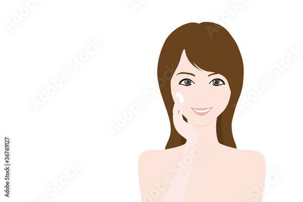 Fototapeta スキンケアする女性