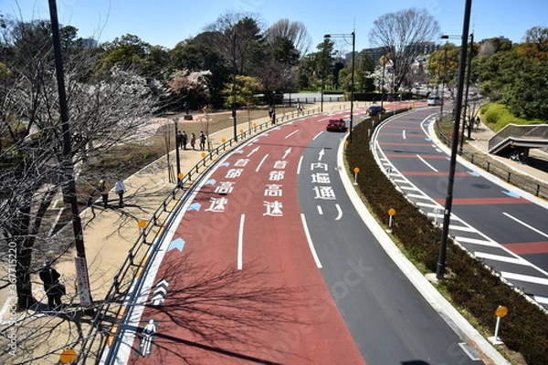 Obraz 東京都心の道路 千代田区