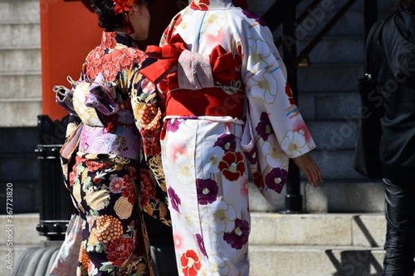 Obraz 着物 浴衣 夏祭り