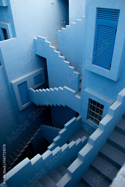 Obraz spiral staircase in blue