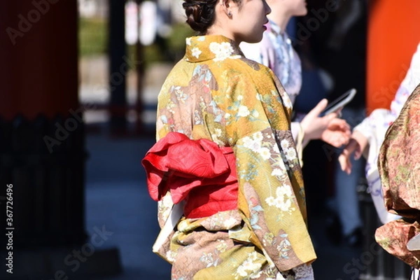 Obraz 着物 浴衣 夏祭り