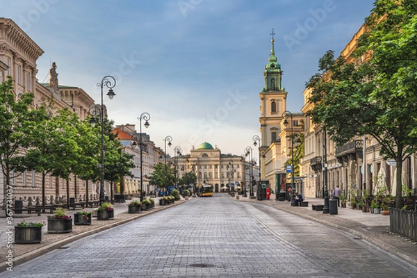 Obraz Puste Krakowskie Przedmieście w Warszawie
