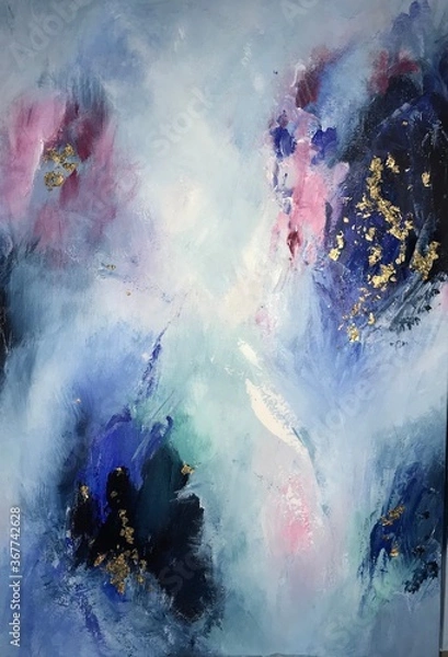 Obraz Un tableau abstrait en bleu