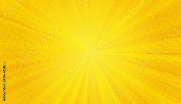 Obraz Pop Art background. Retro dotted background. Vector illustration. Halftone yellow pop art