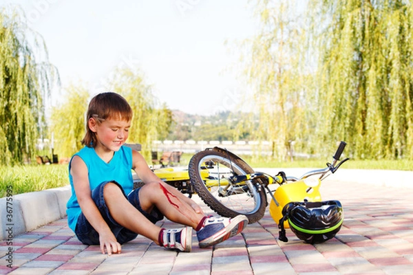 Obraz Fallen off the bike