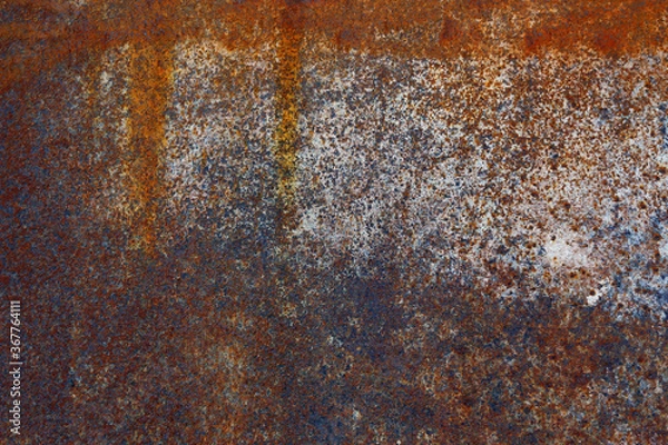 Fototapeta Old metal golden background. Golden grunge metal background and texture with scratches and cracks.