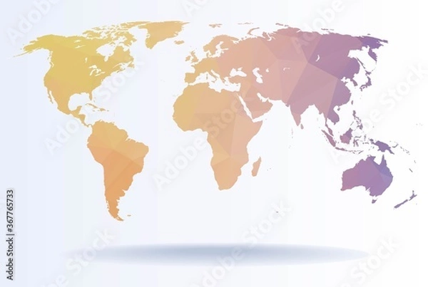 Obraz Polygonal world map