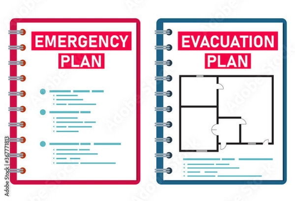 Fototapeta Emergency and Evacuation plan