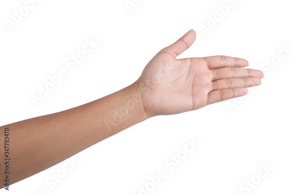 Obraz Close-up Empty hands, hands on white background,