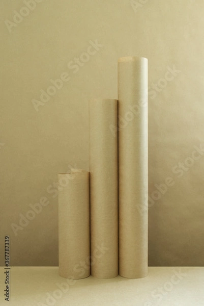 Obraz Diagram from rolls of wrapping paper.