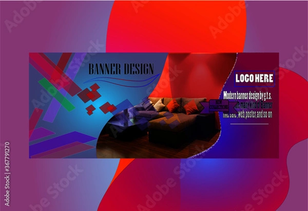 Obraz Modern  Banner design Web ,Media, poster, leaflet