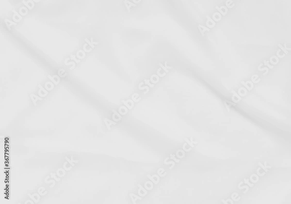 Obraz White smooth ripple linen fabric texture background