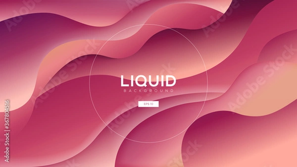 Obraz Fluid background with colorful gradient background. Vector background. Eps10