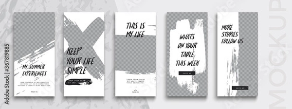 Obraz Editable Instagram Stories template. Streaming.	