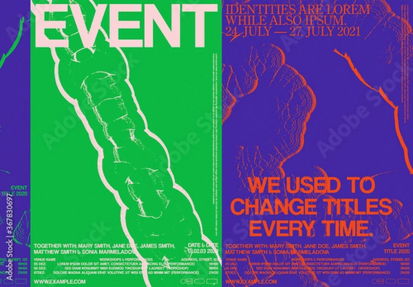 Obraz Colorful Cinema Poster Layout