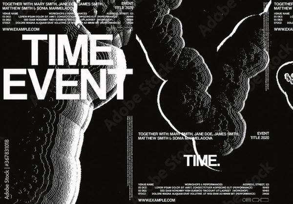 Obraz Dramatic Cinema Poster Campaign Layout