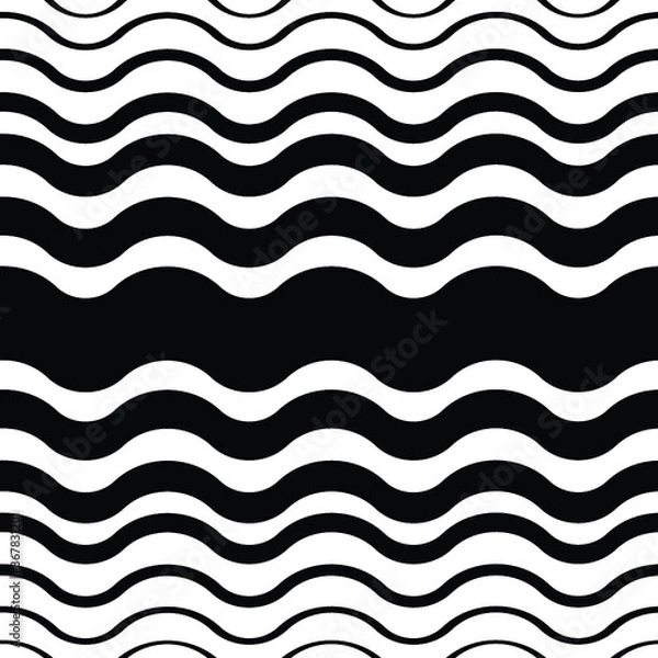 Fototapeta Wave line pattern vector design for wallpaper, textile, background