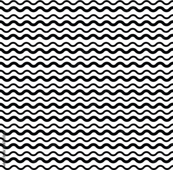 Fototapeta Wave line pattern vector design for wallpaper, textile, background