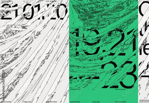 Obraz Explosive Underground Event Poster Layout