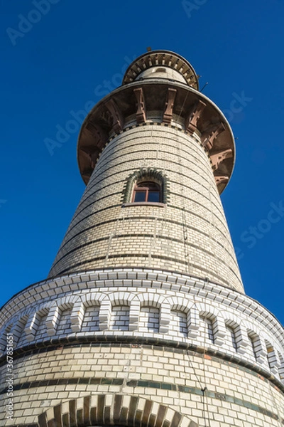 Fototapeta Lighthouse of Warnemuende on the baltic sea coast.