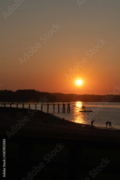 Fototapeta sunset on the beach
