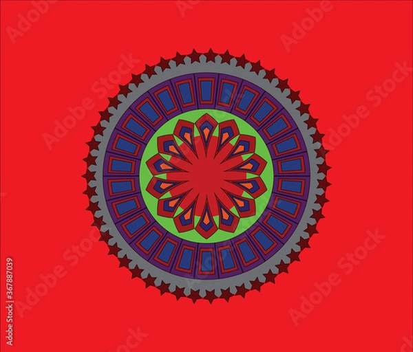 Obraz abstract background with round ornament