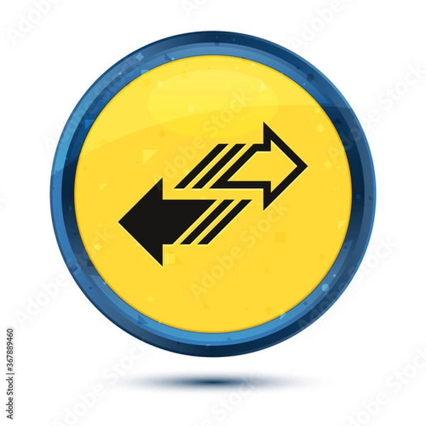 Fototapeta Transfer arrow icon fancy yellow round button illustration