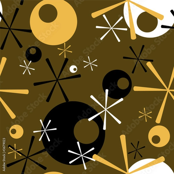 Obraz seventies brown star