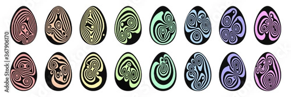 Obraz set of abstract vector illustration