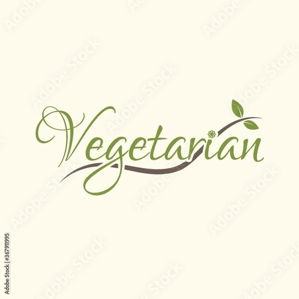 Obraz vegetarian text design