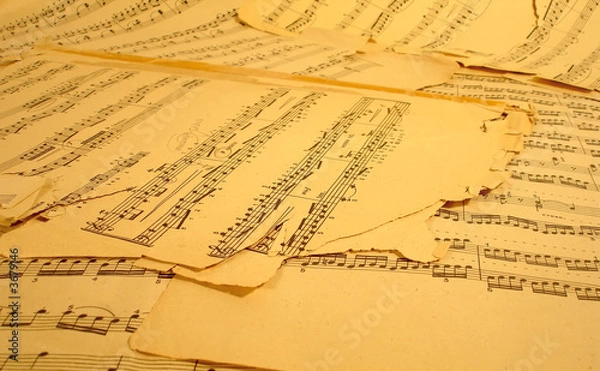 Fototapeta vintage music sheets