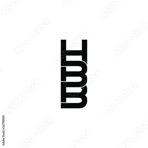 Obraz hbb letter original monogram logo design