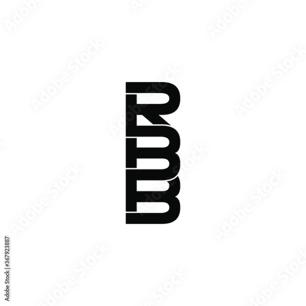 Obraz rbb letter original monogram logo design