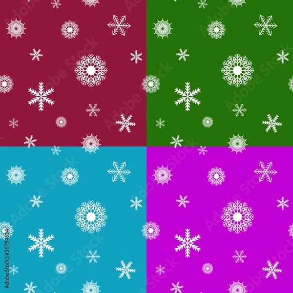 Obraz Snowflake seamless