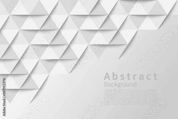 Fototapeta Trójkąt geometryczne tło. Koncepcja papieru 3D. Projekt wektor.