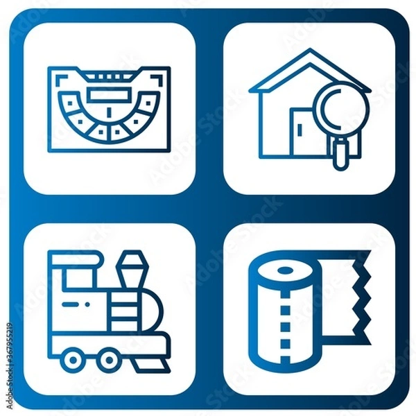 Fototapeta objects simple icons set