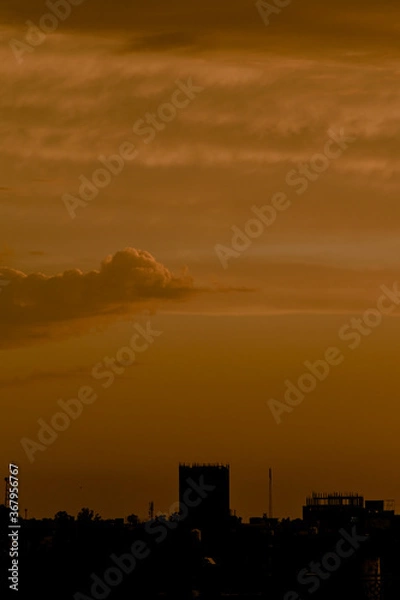 Obraz sunset over the city