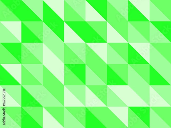 Fototapeta ランダム三角形 緑
