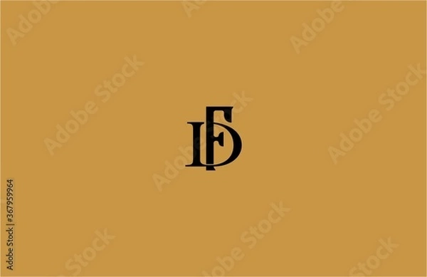 Fototapeta Vector Linked Monogram Elegance Letter FD Logo