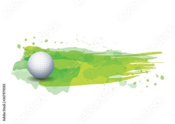 Obraz golf ball in golf course